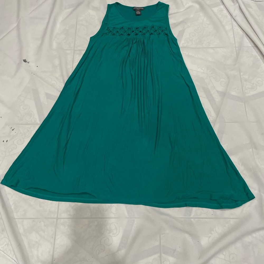 Chelsea & Theodore Teal Dress